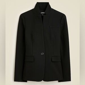 J.Crew Regent Black Wool Blazer Size 2 Tailored Classic Jacket